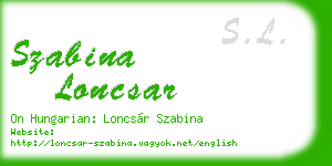 szabina loncsar business card